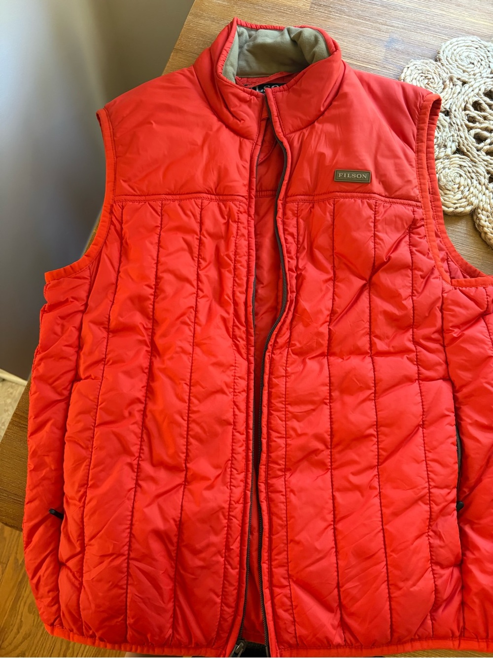 Filson Quilted Orange Vest